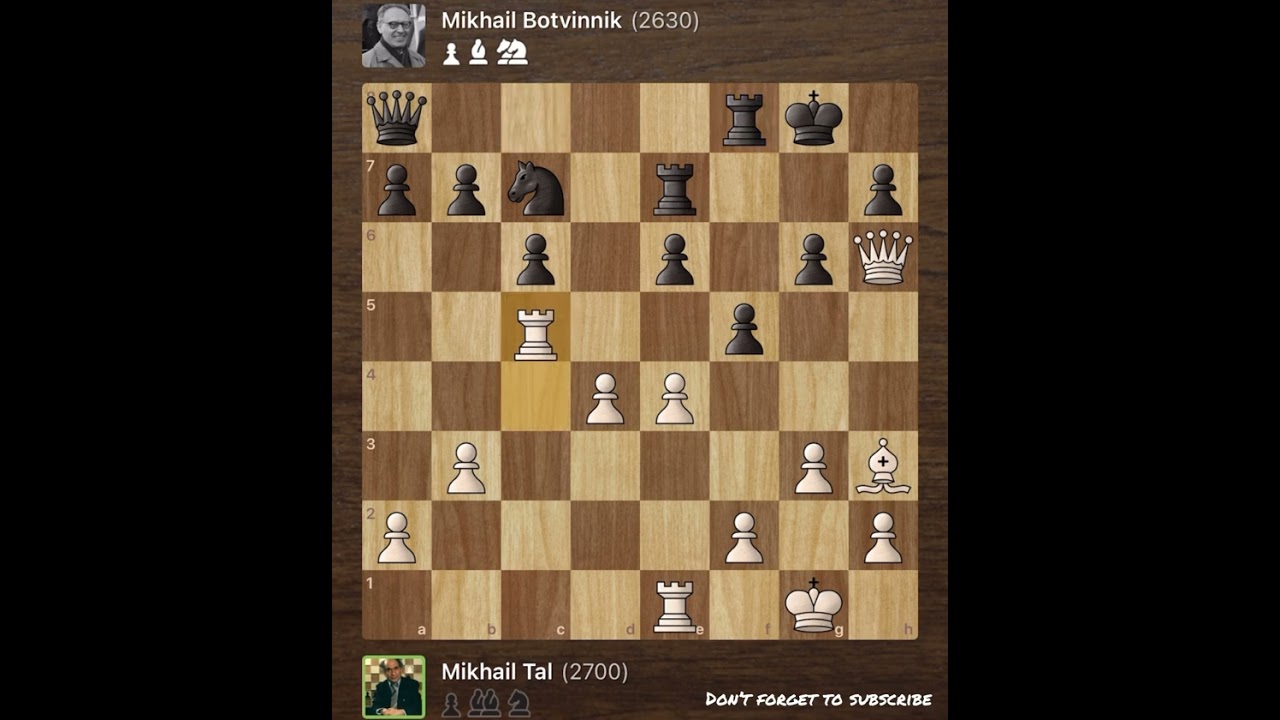 Mikhail Tal vs Mikhail Botvinnik • Storm of the Century, 1960