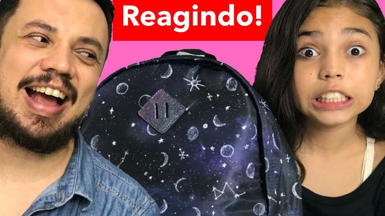 MEU PAI REAGINDO A EU ORGANIZANDO A MINHA MOCHILA ESCOLAR 2019 - ENTÃO ROBERTA?