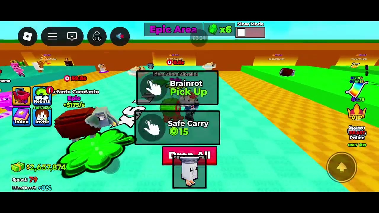 Steal a brainrot but I am robber part2