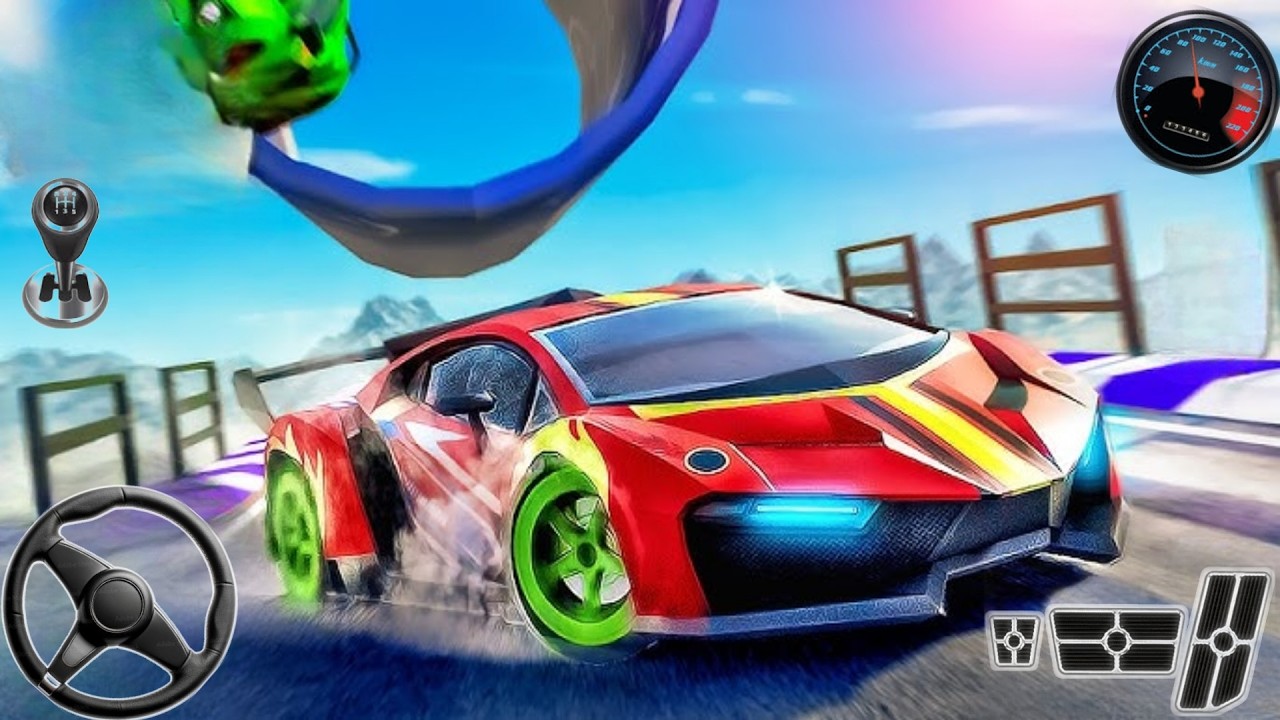 Super Hero Mega Jump Car Stunt Gameplay 🚙 Formula Car Mega Ramp Impossible Driver 🚗
