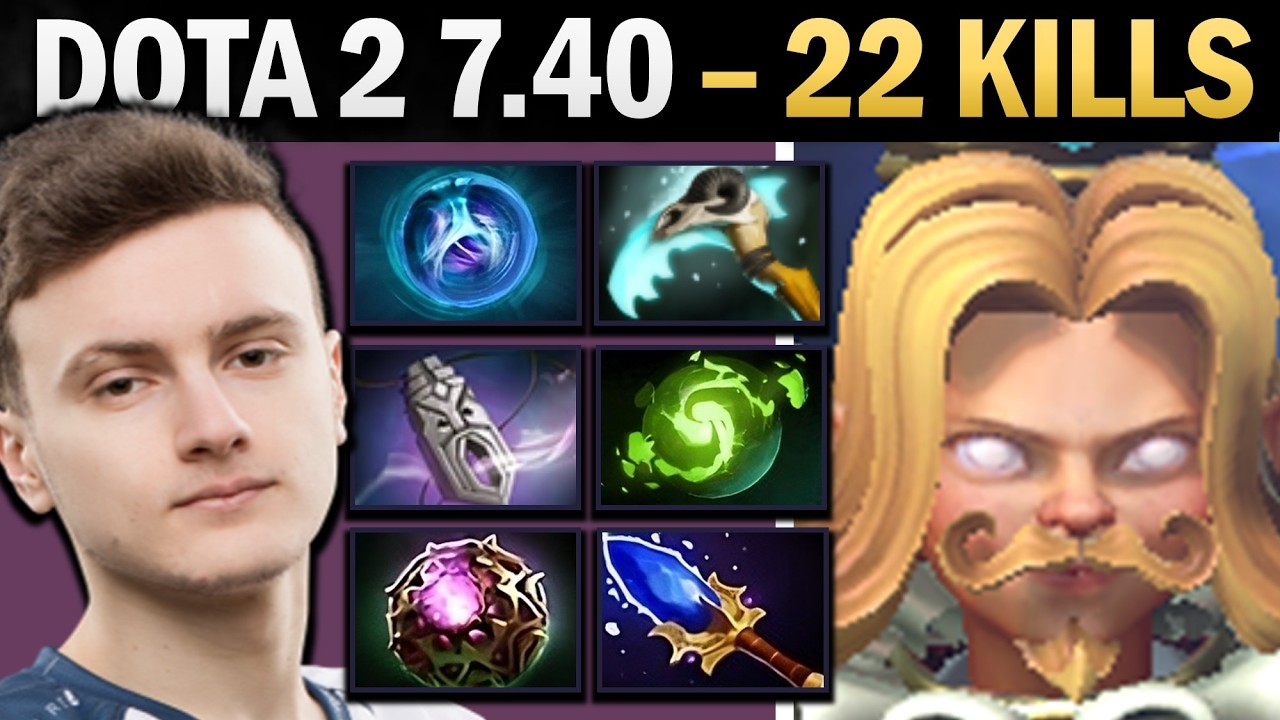 Invoker Pro Mid with 22 Kills and Scythe - Dota Gameplay