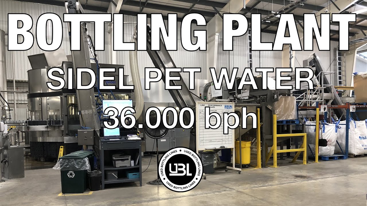 Used Sidel Complete Still Water Bottling Line 36 000 bph year 2005