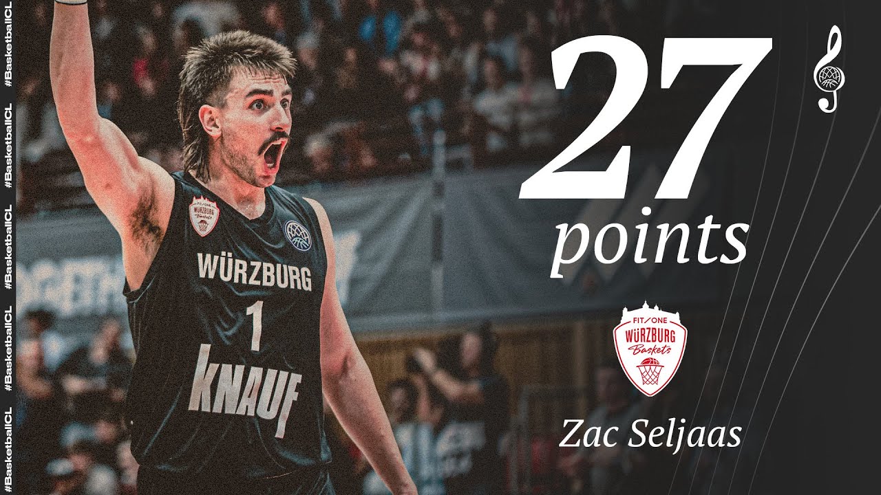 Zac Seljaas (27 PTS) | Player Highlights | NANT v WUE | #BasketballCL 2024-25