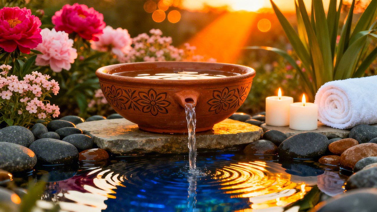Deep Sleep Piano & Water Sounds 🌙 Insomnia, Anxiety & Depression Relief | Calm Mind & Body (No Ads)