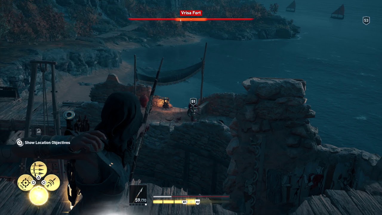 Assassin's Creed Odyssey - Fort Raid, Stealth Archer Gameplay, No Commentary (PS4 Pro)