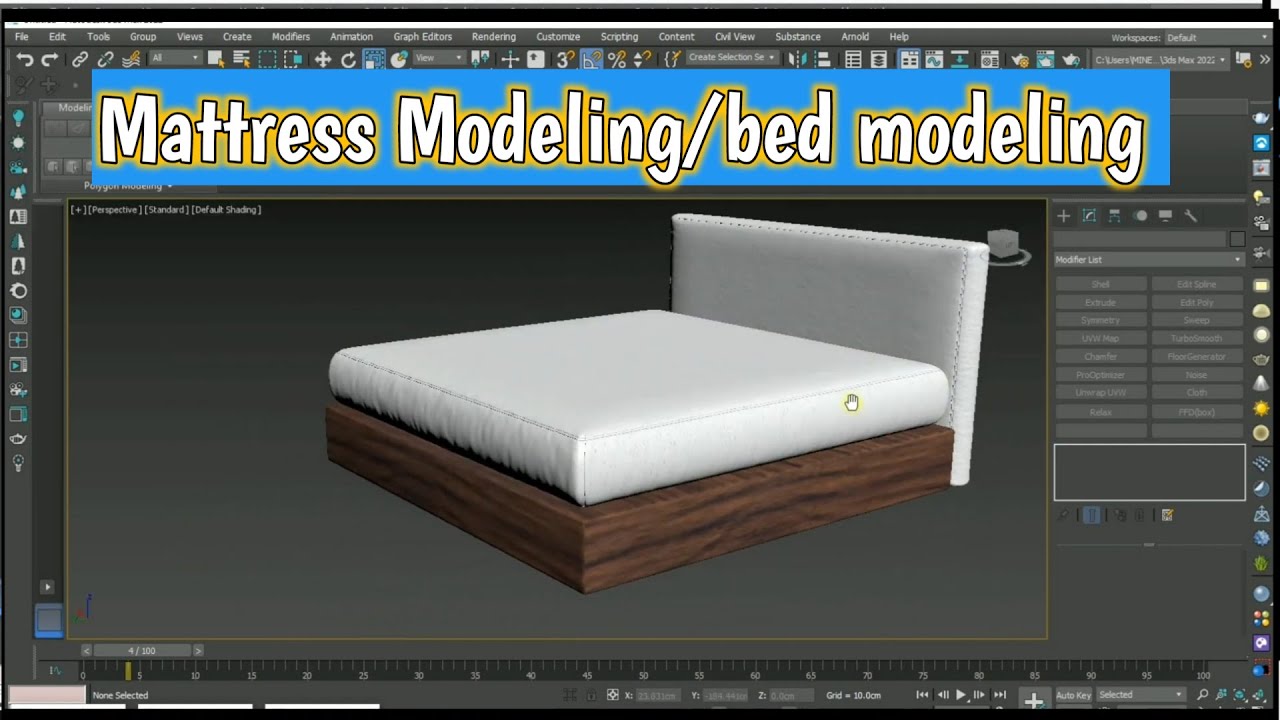mattress modeling|3dsMax #animation #render #modeling#sunilrawat3d
