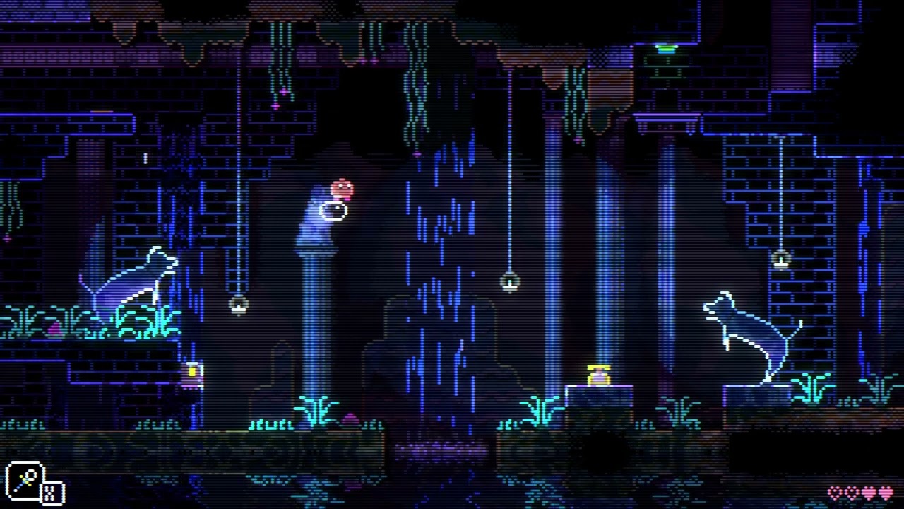 Animal Well: easier solution to 3-dog jump-bunny / UV-bunny