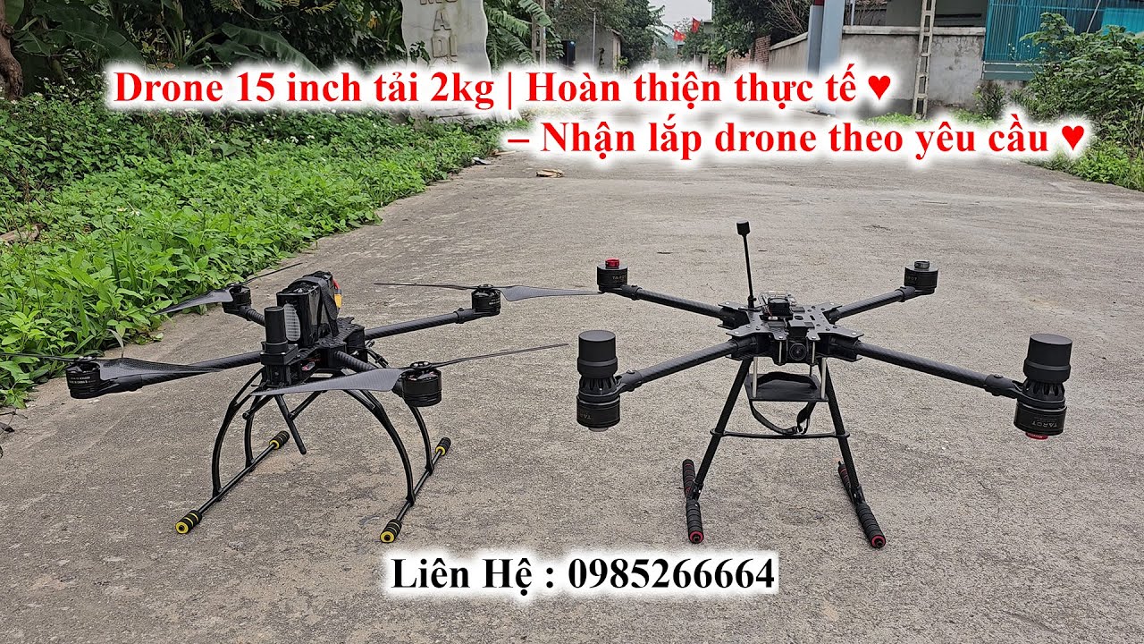 Drone 15 inch tải 2kg | Hoàn thiện thực tế – Nhận lắp drone theo yêu cầu- QD Channel