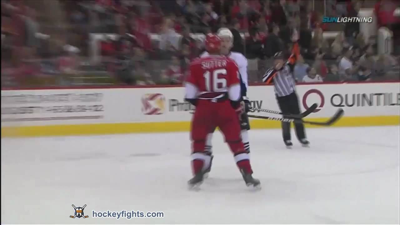 Eric Brewer vs Brandon Sutter Mar 26, 2011
