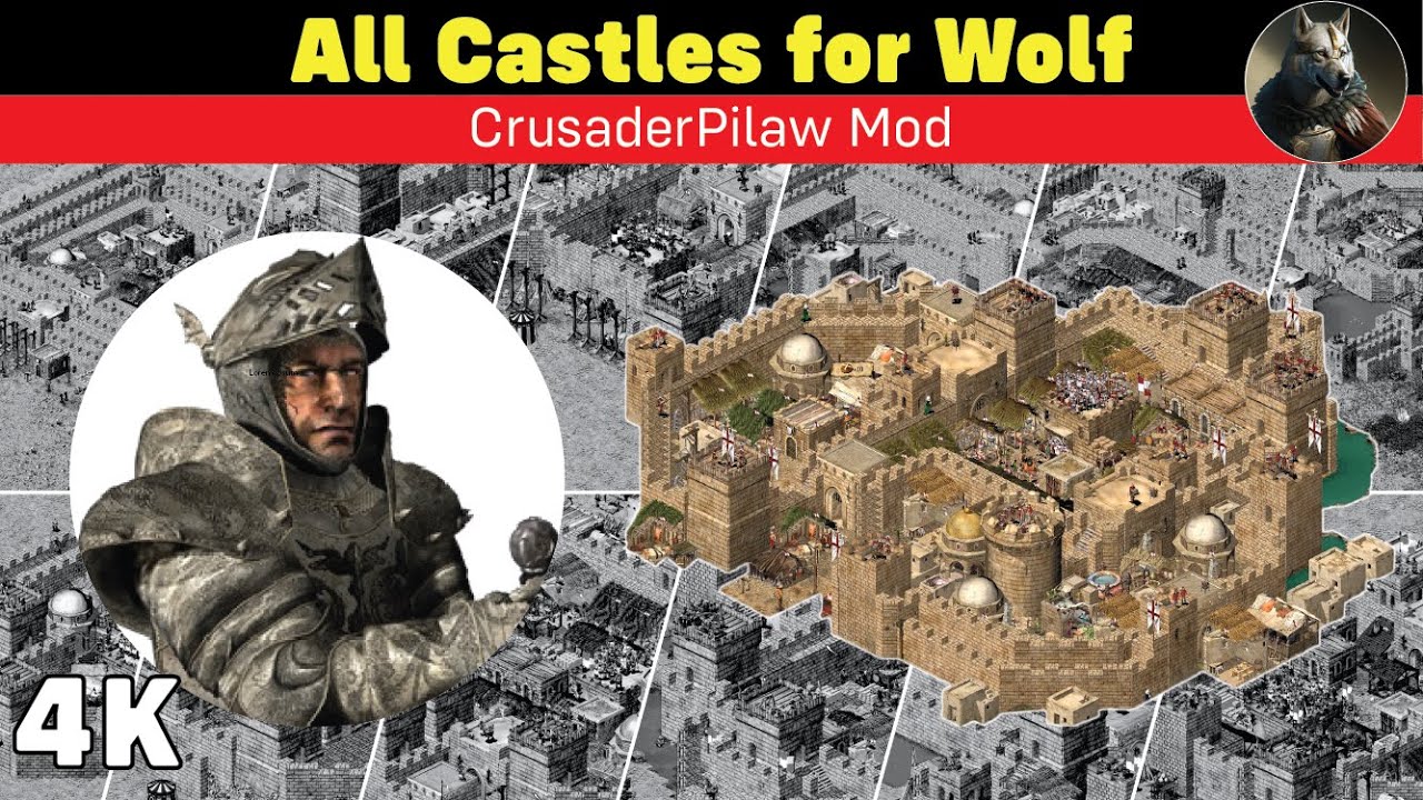 🐺🏰 All wolf castles ~ All Crusader Pilaw Castles | Stronghold crusader
