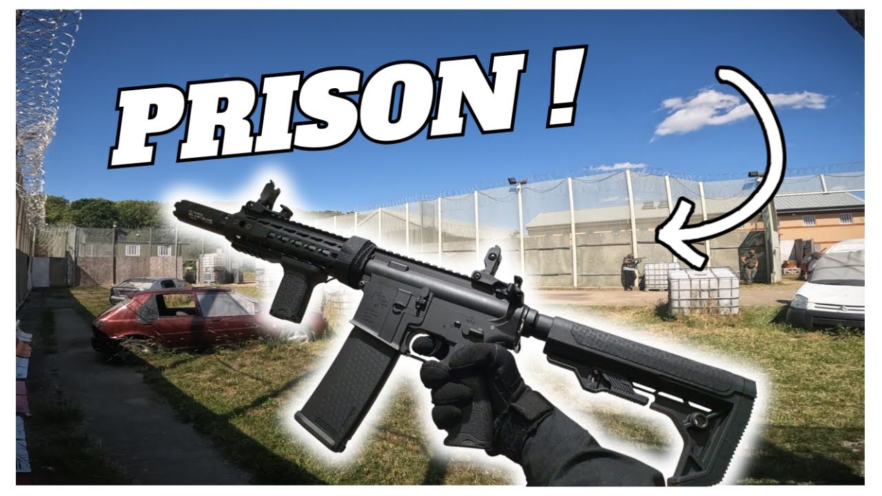 Playing Airsoft In an ABANDONED PRISON - In the INTENSE HEAT