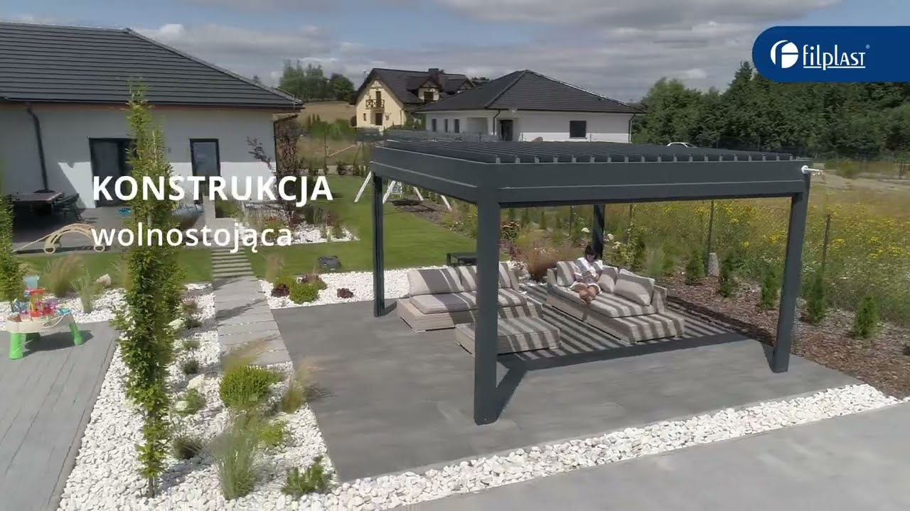 Pergole Filplast - nowoczesne osłony tarasowe wykonane z aluminium