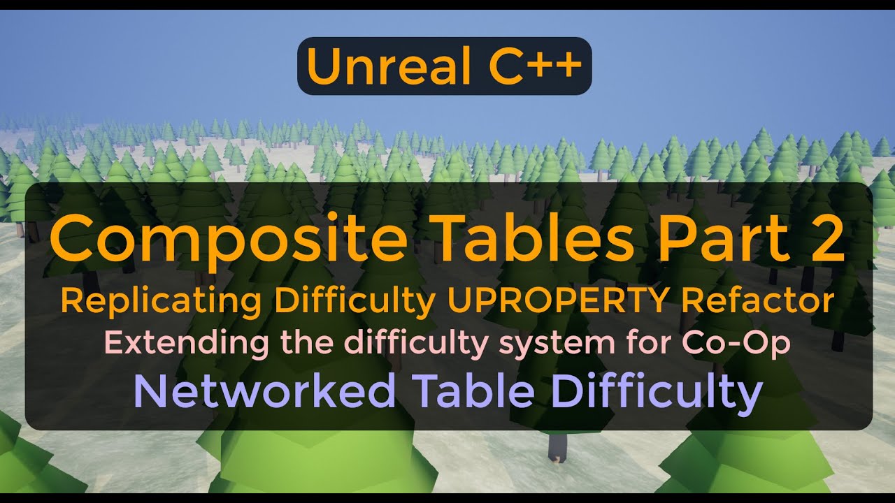 Composite Tables Pt2 - Replicated Gamestate Difficulty Property Refactor - Coop - UE C++ Tutorial