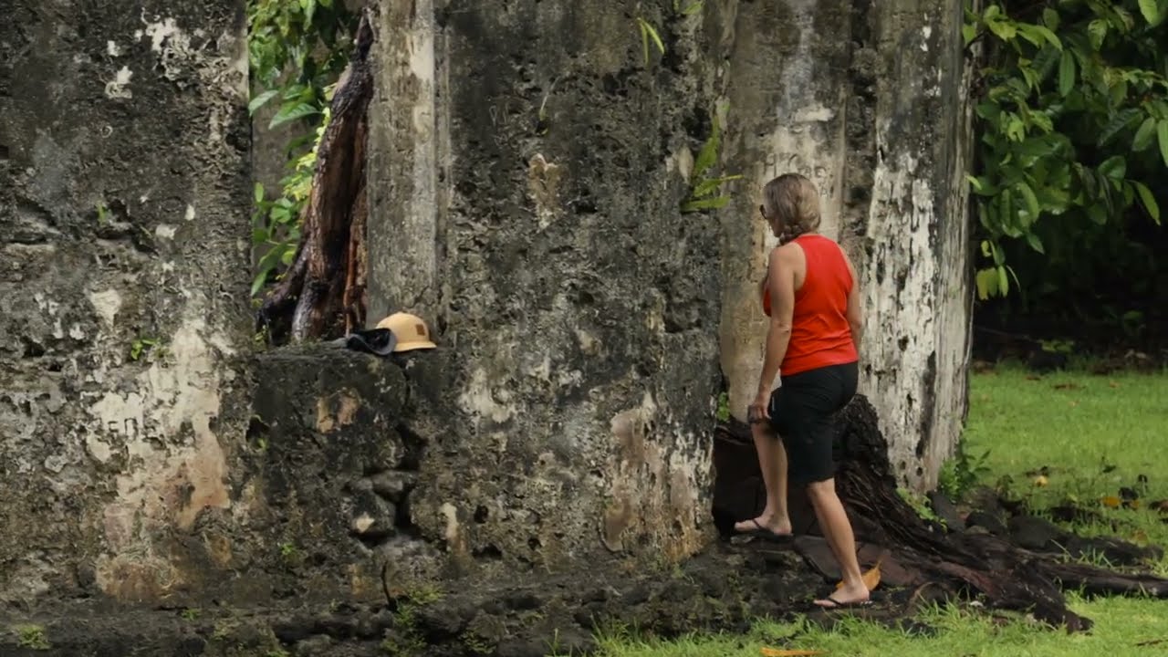 Saleaula Lava Field and Church, Savai'i, Samoa, with Cycle Journeys.