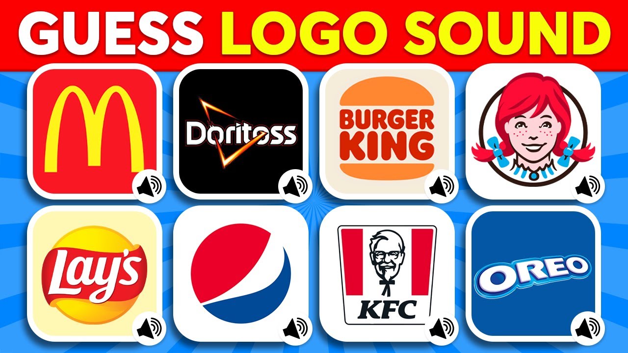 Guess The Snack Logo Sound 🍔🍫 McDonald's, Pepsi, KFC, Burger King | Logo Quiz 2025