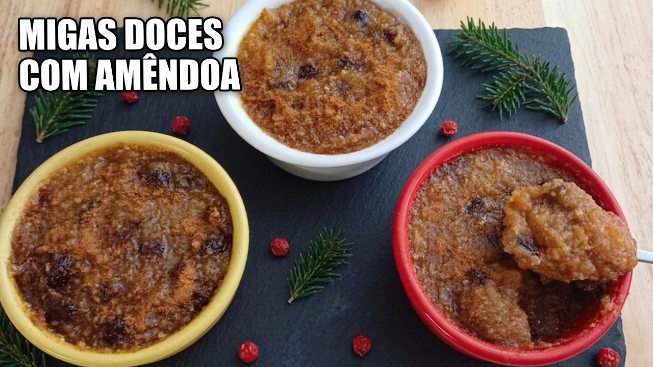 Migas Doces com Am&ecirc;ndoa (Doce Conventual) 🎄 Doce Tradicional Portugu&ecirc;s de Natal