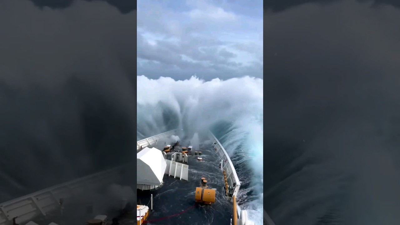 Dangerous waves at ocean | Giant waves attack #shorts #short #viral #trending #merchantnavy