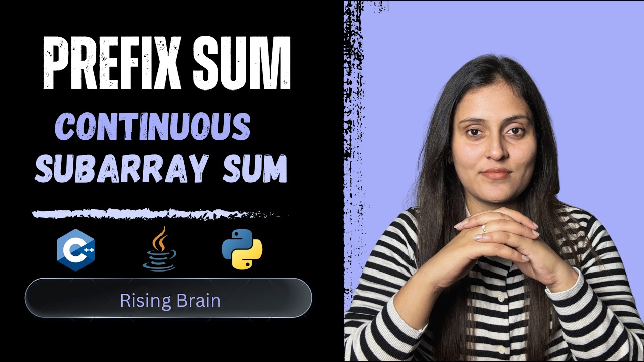 Continuous Subarray Sum | Brute Force to Optimized | Prefix Sum + HashMap Explained |Java,C++,Python