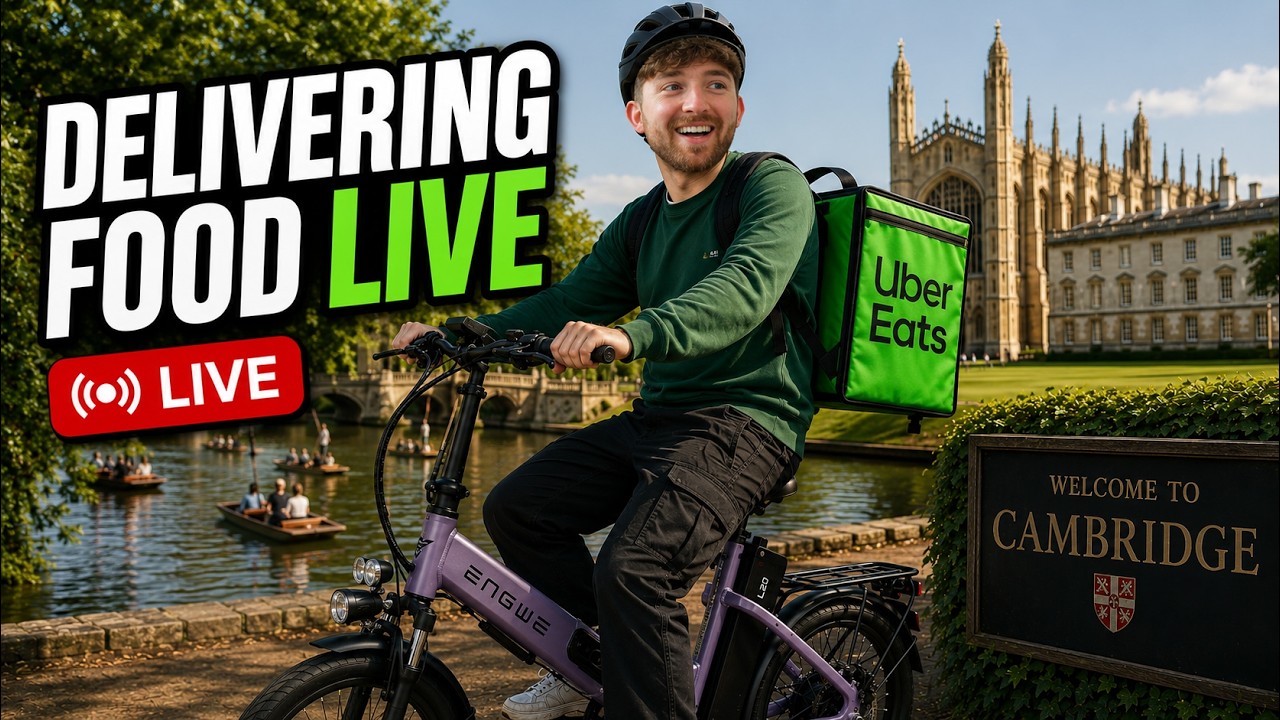 Uber Eats in Cambridge | Food Delivery Live 🍔 - Rider POV!