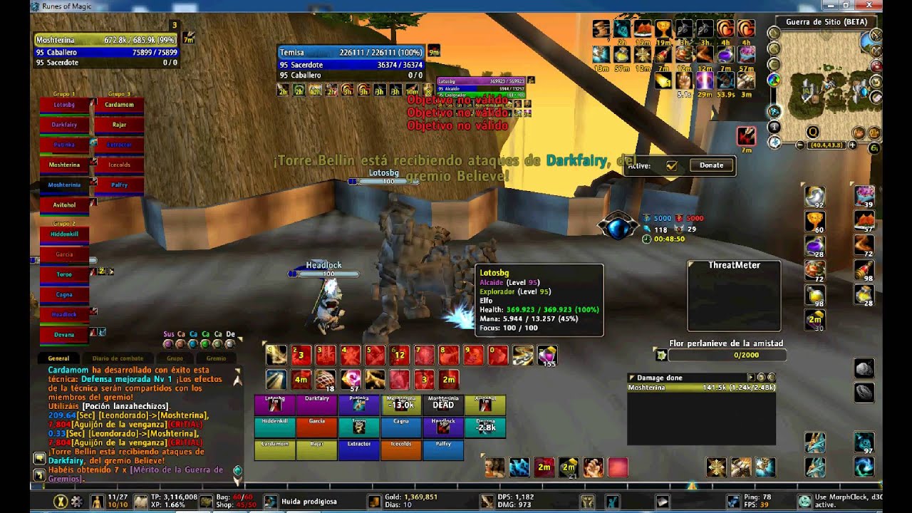 Lalegion (Ibergard) vs Believe (Aurora) Siege War- Runes Of Magic