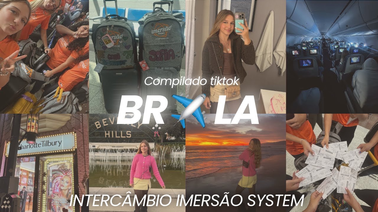 Intercâmbio Estados Unidos  ✈️ Parte 1 - Brasil x Los Angeles (compilados Tiktok e Instagram)