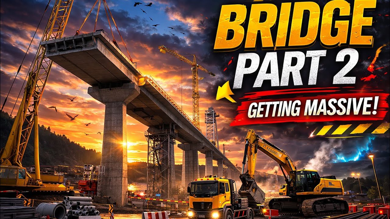 Heavy Equipment at Work – Bridge Project Part 2 | Construction Simulator