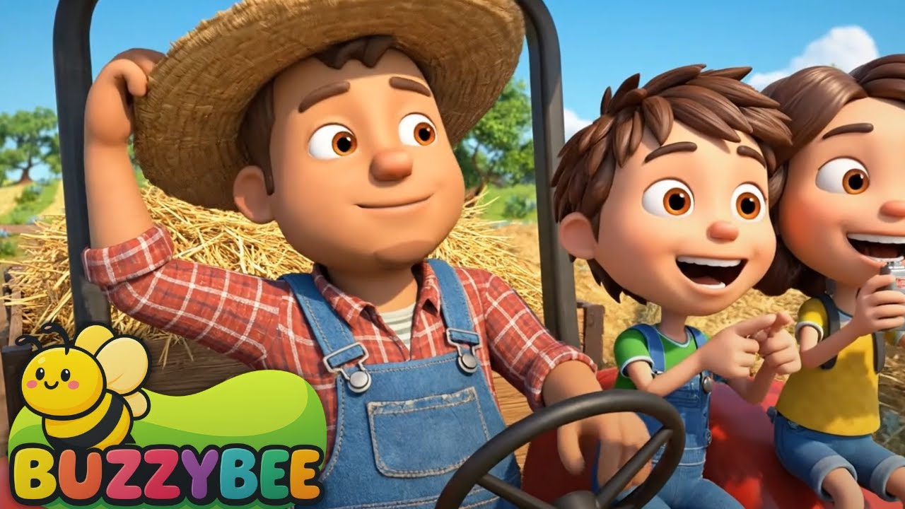 Old MacDonald Had a Farm  Version 1.2 Different Animals Story Kids Song - Buzzybee Kids TV