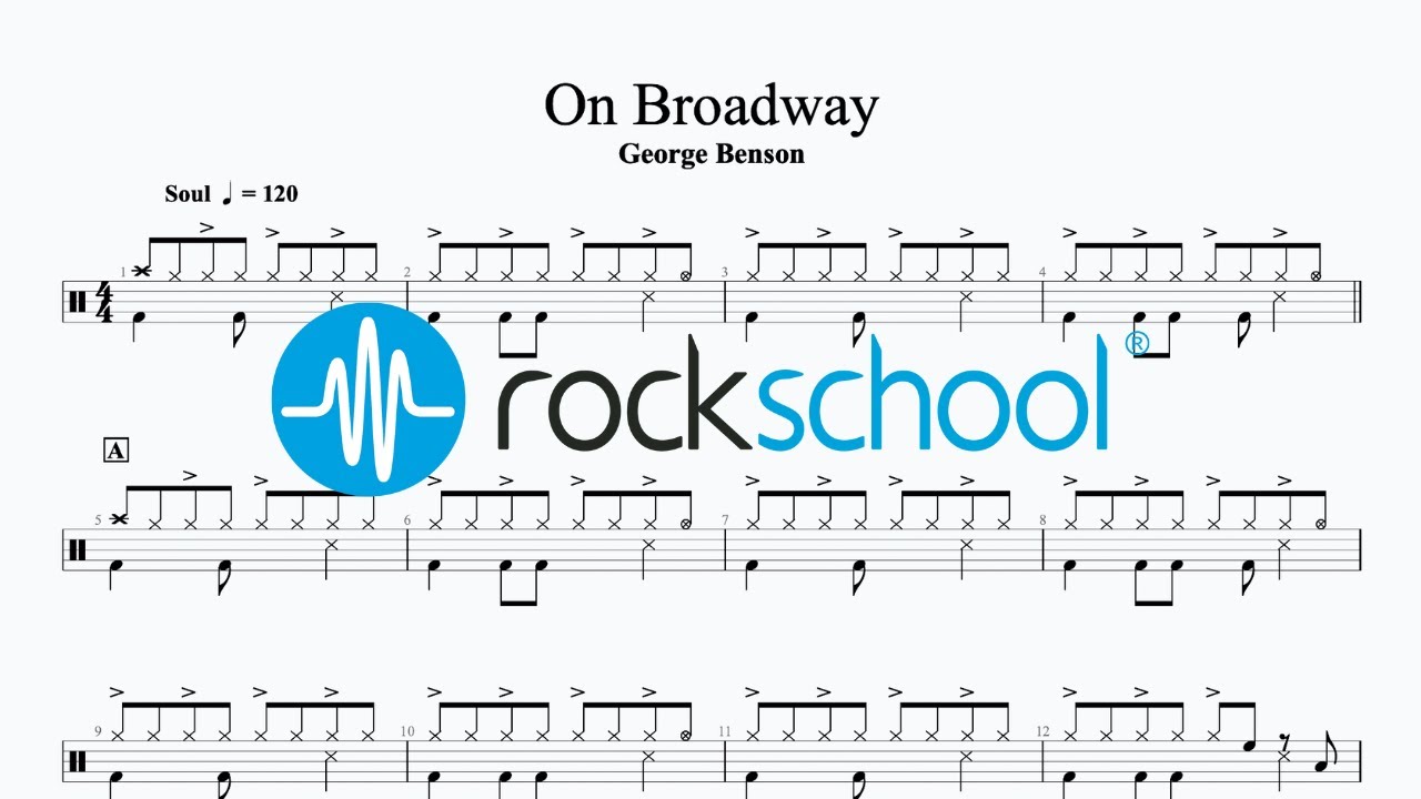 On Broadway - George Benson, Rockschool 2024 Drums Grade 3