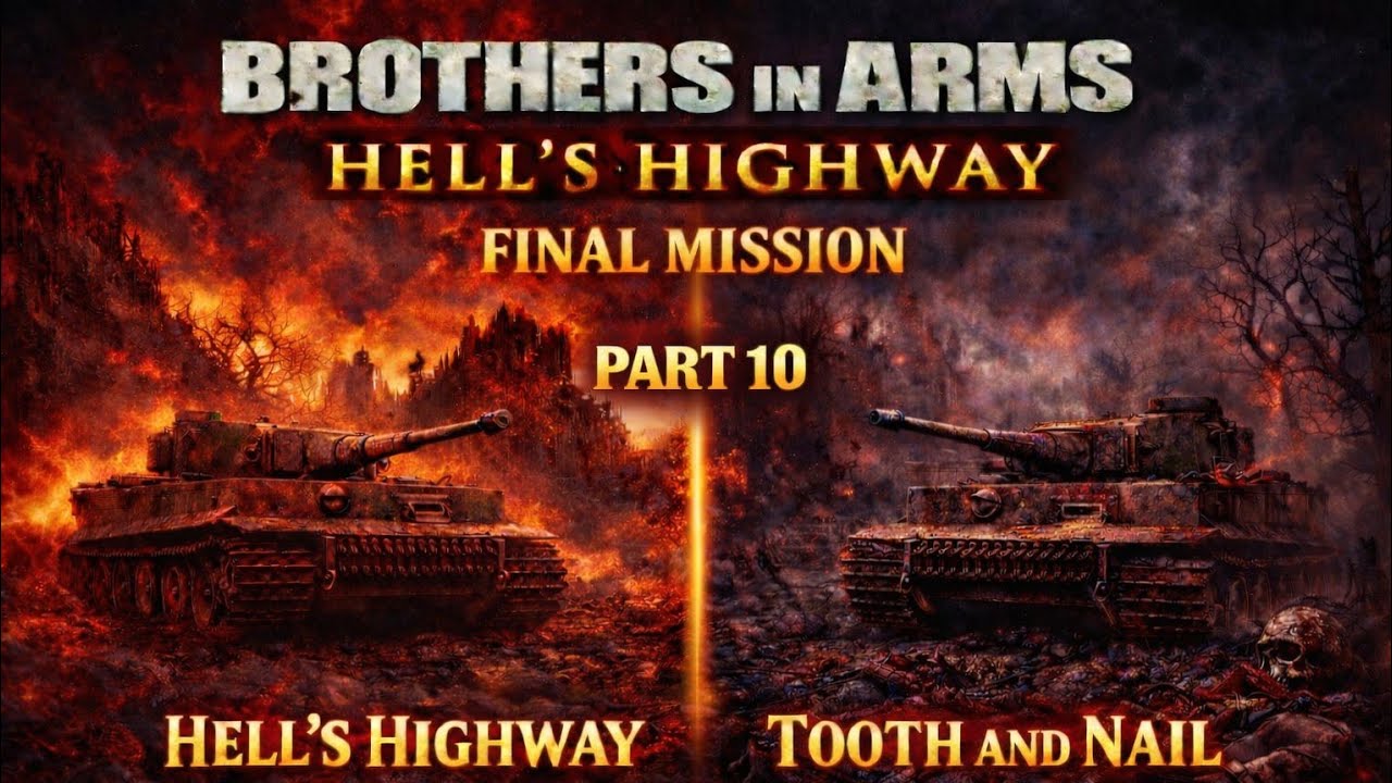 Brothers in Arms Hells Highway Part 10 Part 1 + Part 2 Full Video Xbox 360 Game Playing on Xbox One