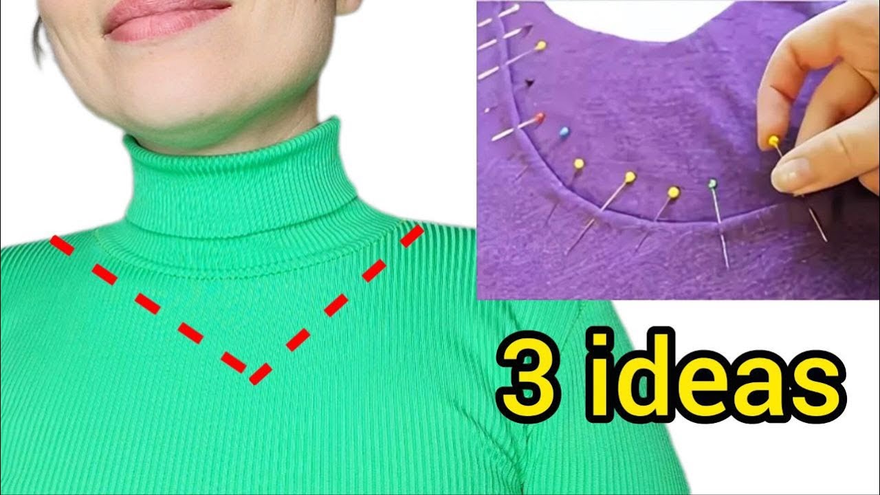 🔥💕3 секретных трюка изменения горловины! Лучшая подборка!