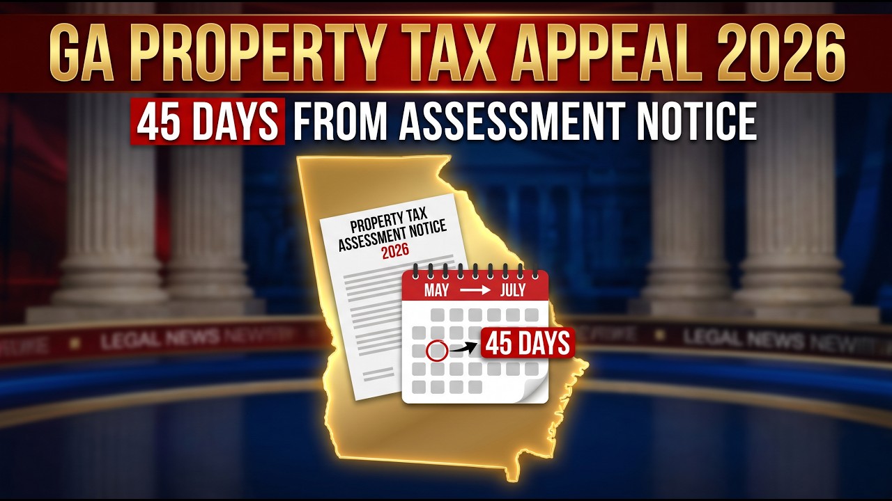 Georgia Property Tax Appeal 2026: 45 Days From Assessment Notice (May-July)