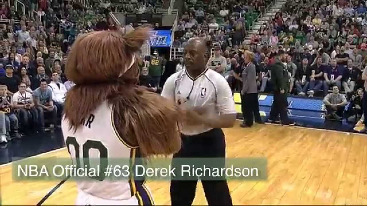 NBA Official Moves - Nice Moves by NBA Official Derek Richardson and Utah Jazz Bear