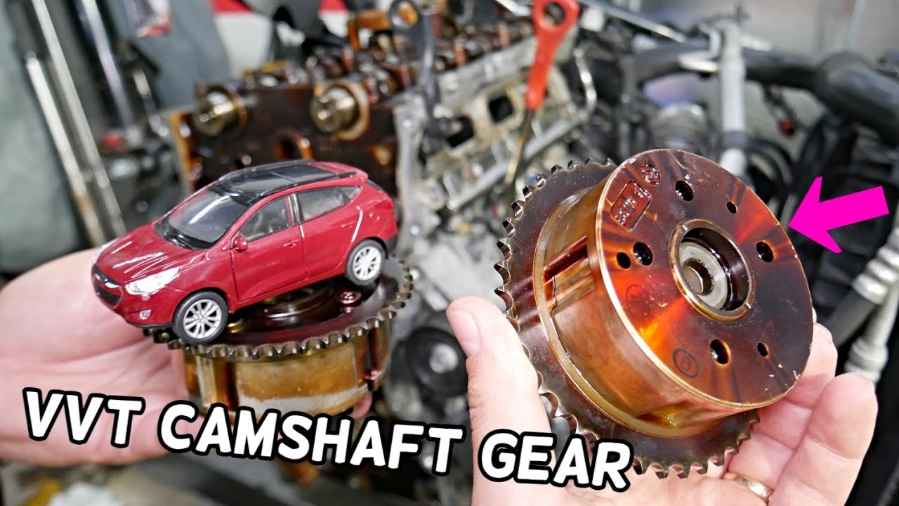 HYUNDAI TUCSON VVT CAMSHAFT GEAR SPROCKET REPLACEMENT REMOVAL