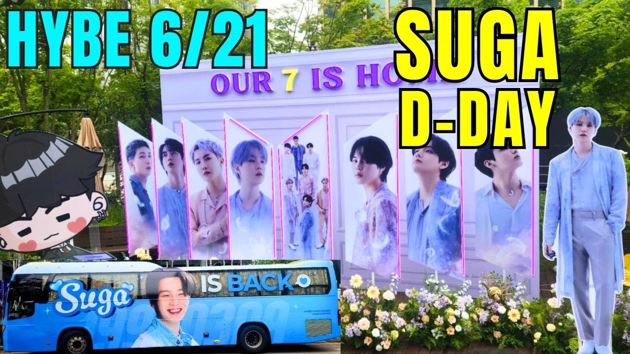 BTS Is Finally Complete! Welcome Back SUGA!  Hybe, Seoul | Walk Tour !💜#bts #suga #army