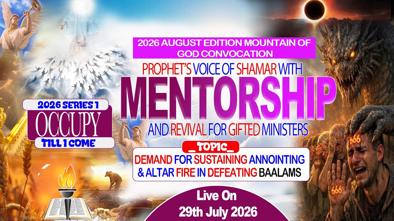 MENTORSHIP & REVIVAL For GIFTED MINISTERS. Topic: DEMAND for SUSTAINING ANOINTING & ALTAR FIRE...