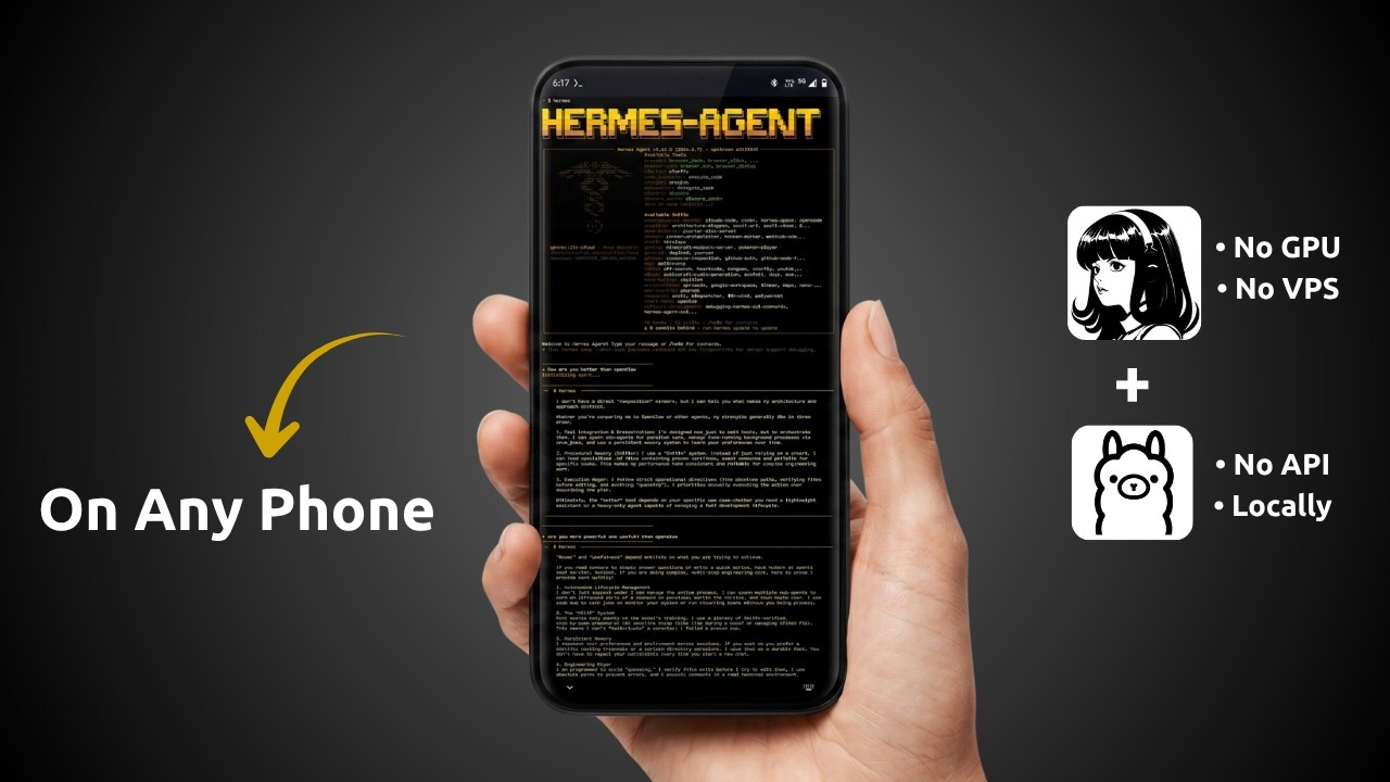 Forget OpenClaw &mdash; Run Hermes AI Agent on any Android Locally | FREE , No Root, No VPS