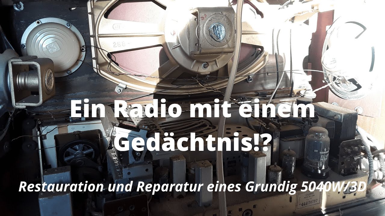 Restauration eines Grundig 5040W/3D Röhrenradio 1954 mit Senderspeichergedächtnis, Kondensatortausch