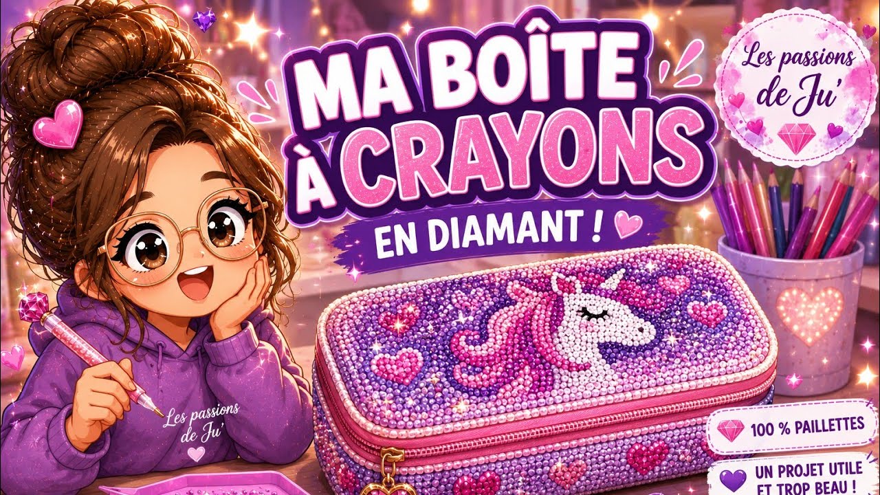 Diamond Painting: boîte crayon ensemble #diamondpainting