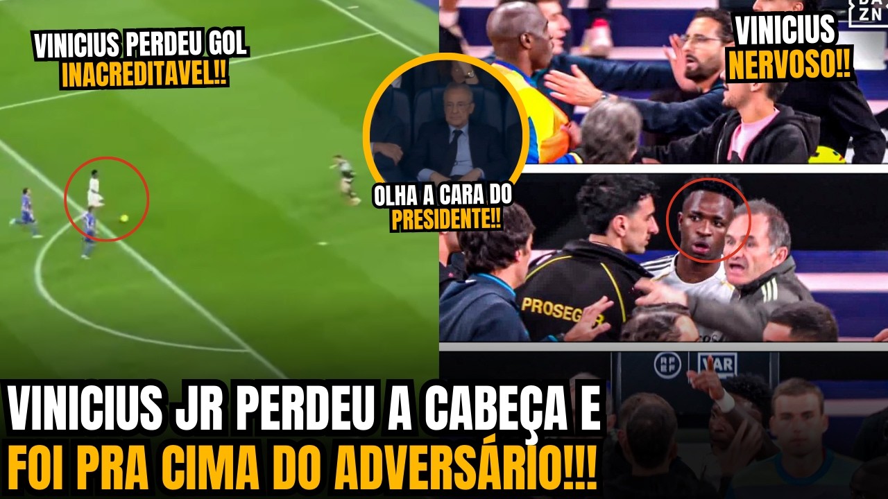 🚨OLHA A REA&Ccedil;&Atilde;O DE REVOLTA DE VINICIUS JR AP&Oacute;S DERROTA PARA GETAFE NA LA LIGA!!