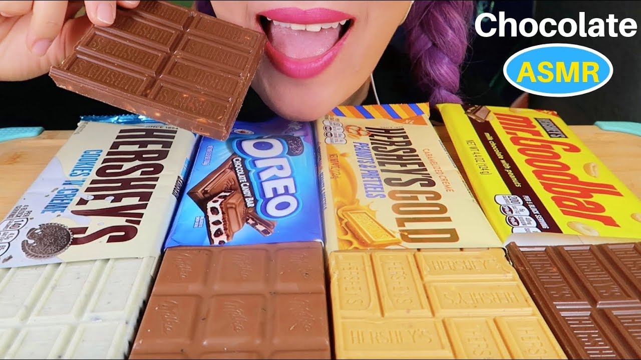 ASMR 미국 초콜렛 먹방| CHOCOLATE CANDY BAR. HERSHEY’S AND MILKA |CURIE. ASMR
