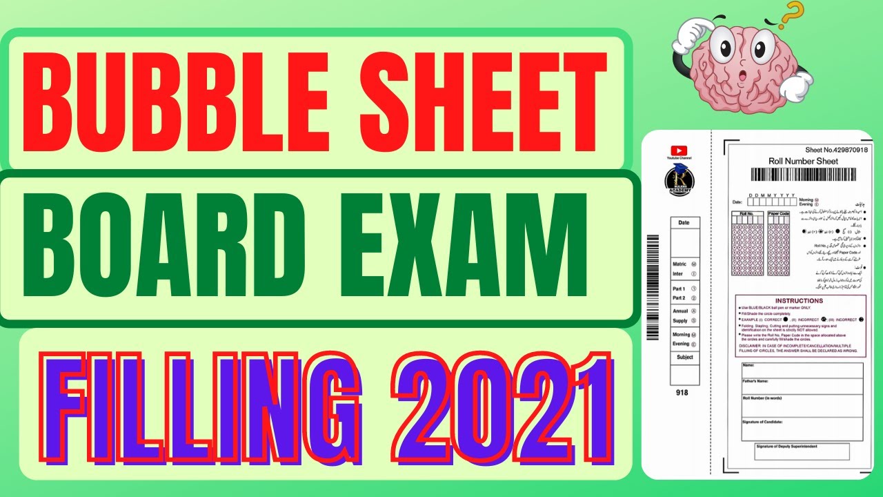 Bubble Sheet/Answer Sheet Filling Board Exams 2021