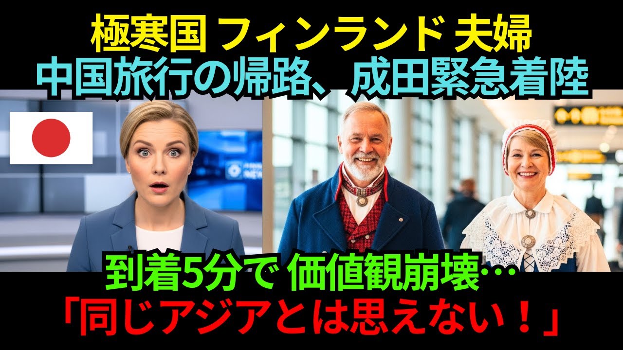 「こんなにも差があるの？」灼熱中国で倒れたフィンランド夫婦、日本へ緊急着陸→到着5分で絶句「同じアジアとは思えない」【海外の反応】