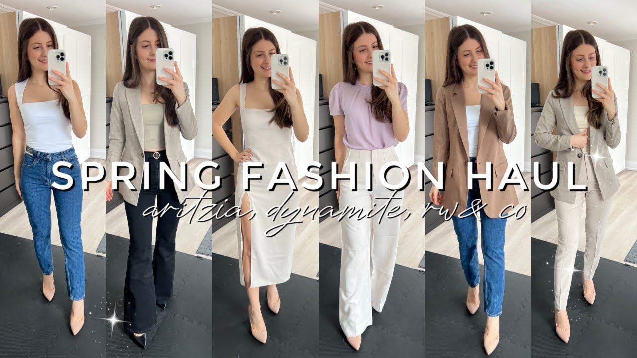 SPRING FASHION HAUL 2023 | aritzia, abercrombie, zara, dynamite, rw&co