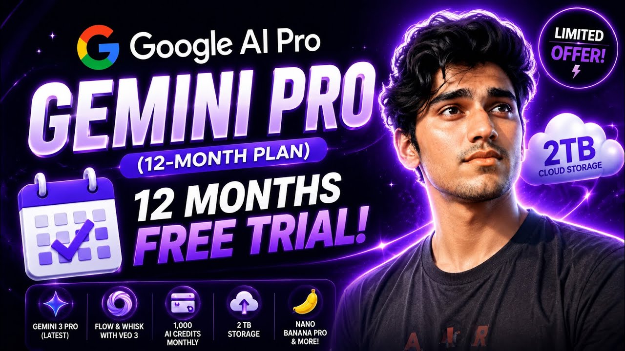 How to Get Google AI Pro FREE for 12 Months + 3 Months Trial | Gemini AI Tutorial 2026 RU Challenger