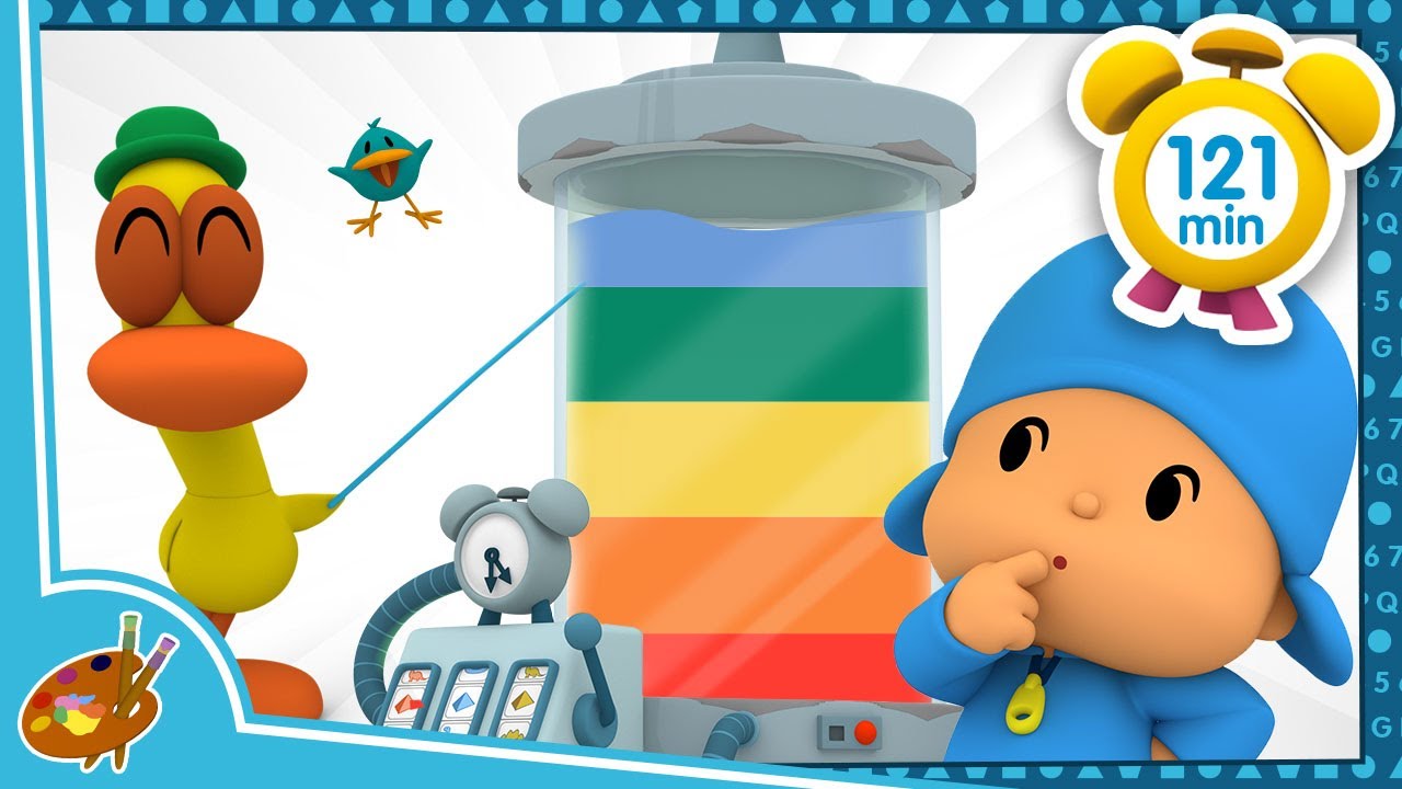 🎨 POCOYÓ en ESPAÑOL - Aprende los colores [ 121 minutos ] CARICATURAS y DIBUJOS ANIMADOS para niños