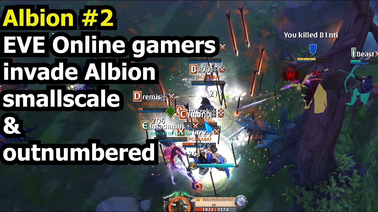 Albion Online #2 - EVE Online players invading Roads! Learning Smallscale & Outnumbered