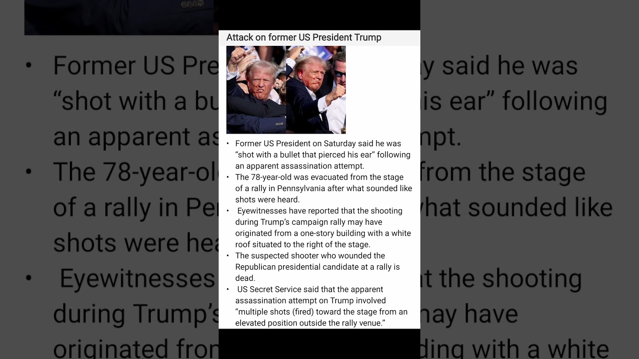 Big breaking || Attack on former US President #news #president #trump #usa #election