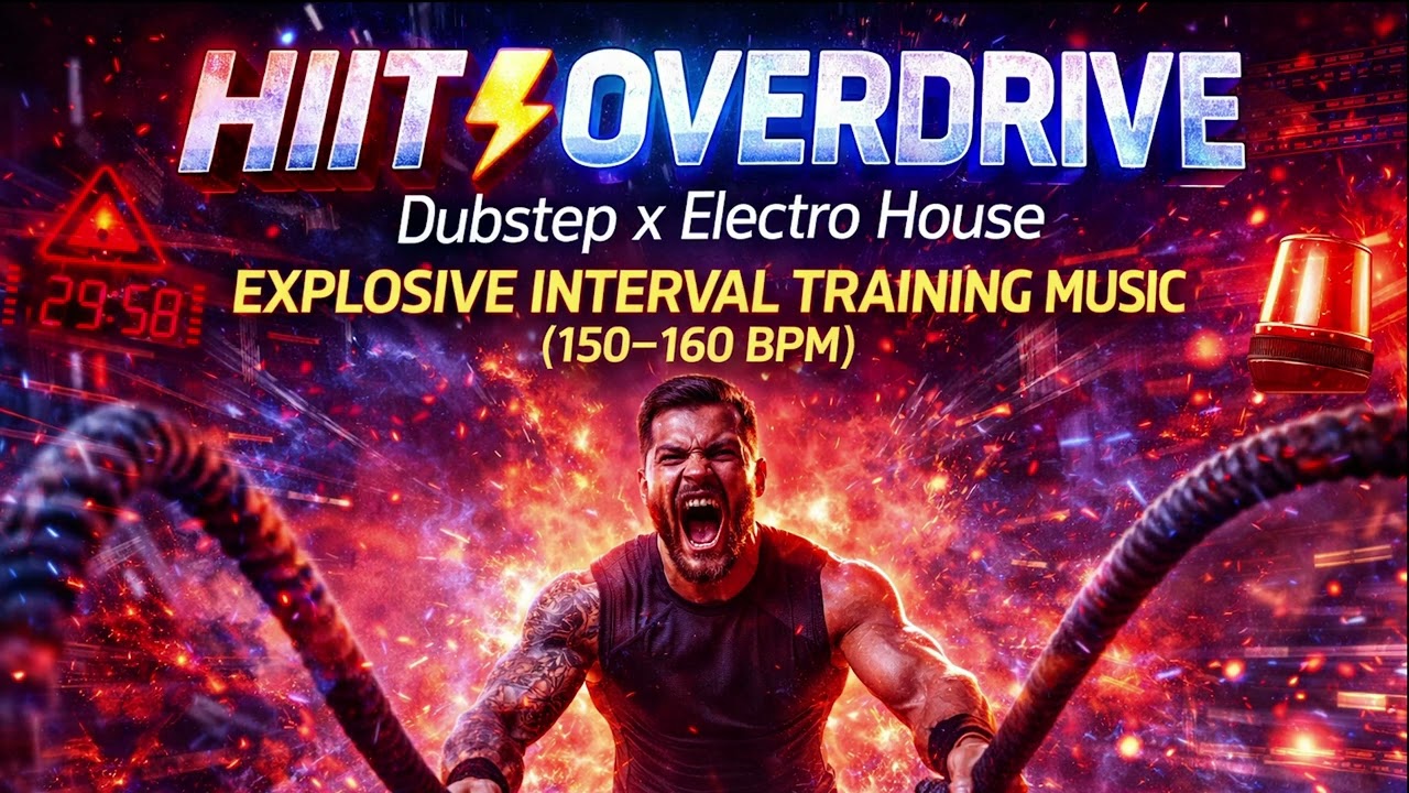 HIIT OVERDRIVE ⚡ Dubstep x Electro House | Explosive Interval Training Music (150–160 BPM)