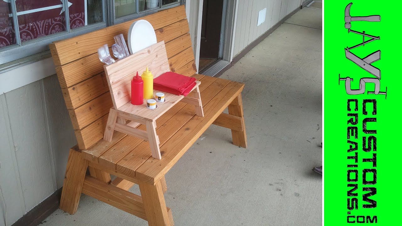 Mini Garden Bench Condiment Holder - Great For Picnics! - 094