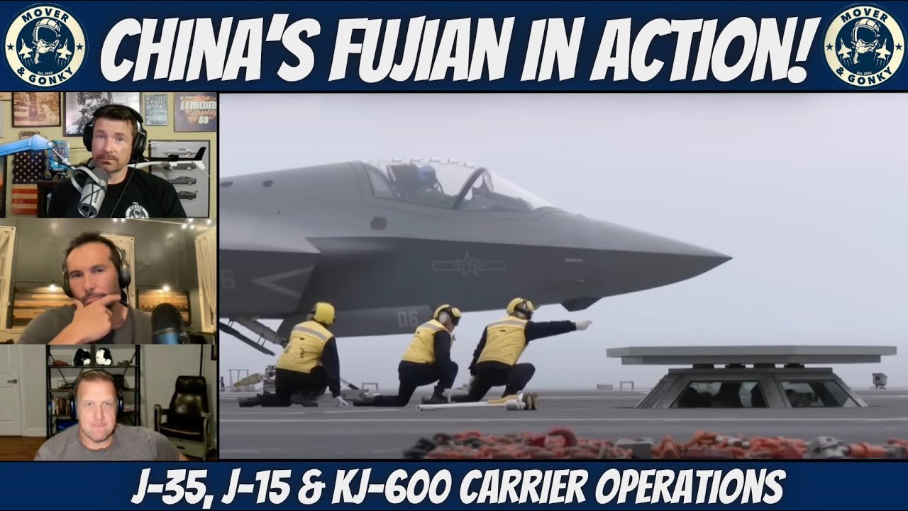 Китайские авианосцы «Фуцзянь»: J-35, J-15 и KJ-600 | Реакция пилотов-истребителей ВМС США